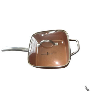 Copper Chef 9.5" Deep Square Frying Pan Skillet Used